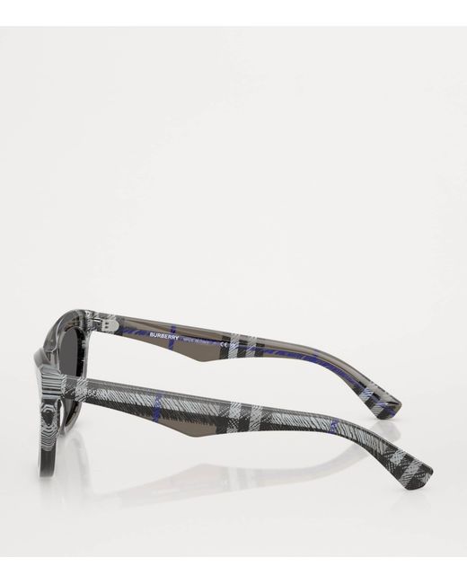 Burberry Gray Acetate Square Sunglasses