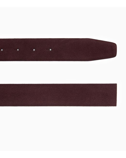 Giorgio Armani Purple Suede Reversible Belt Strap for men
