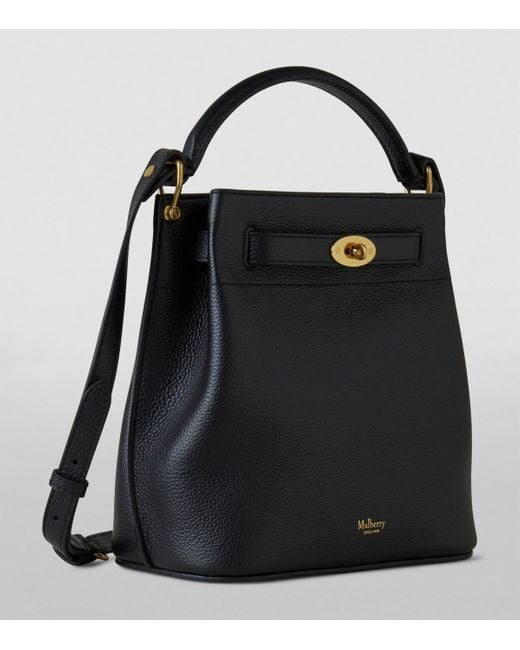 Mulberry Black Leather Islington Bucket Bag