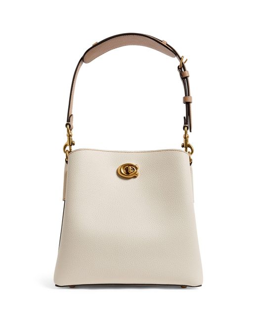 COACH Leather Willow Bucket Bag in Ivory (White) | Lyst