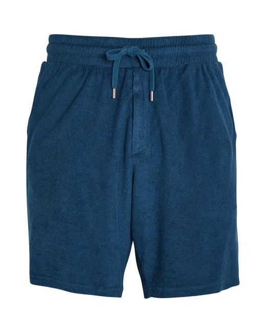 Frescobol Carioca Blue Terry Augusto Shorts for men