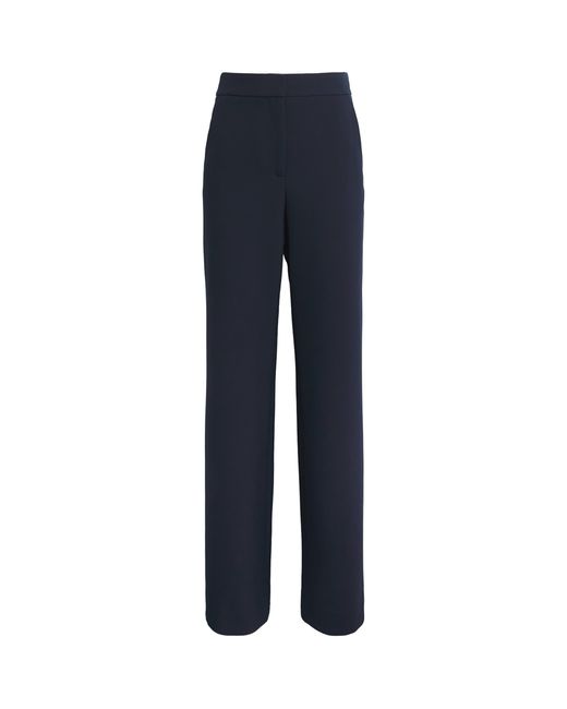 Veronica Beard Blue Tonelli Wide-Leg Trousers