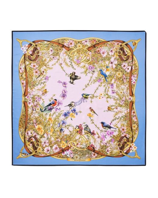 Aspinal Metallic Silk Edwardian Garden Scarf