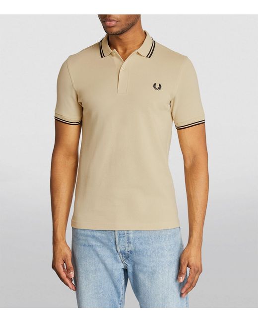 Fred Perry Natural Twin-tipped Back Graphic Polo Shirt for men