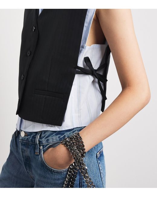 Sandro Blue Sleeveless Layered Waistcoat