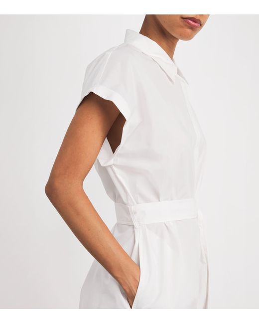 Matteau White Organic Cotton Tie-Waist Mini Dress