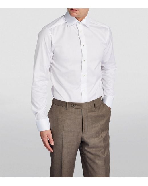 Eton of Sweden White Cotton Contrast-lining Shirt for men