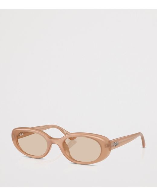 Ray-Ban Pink Injected Oval Sunglasses