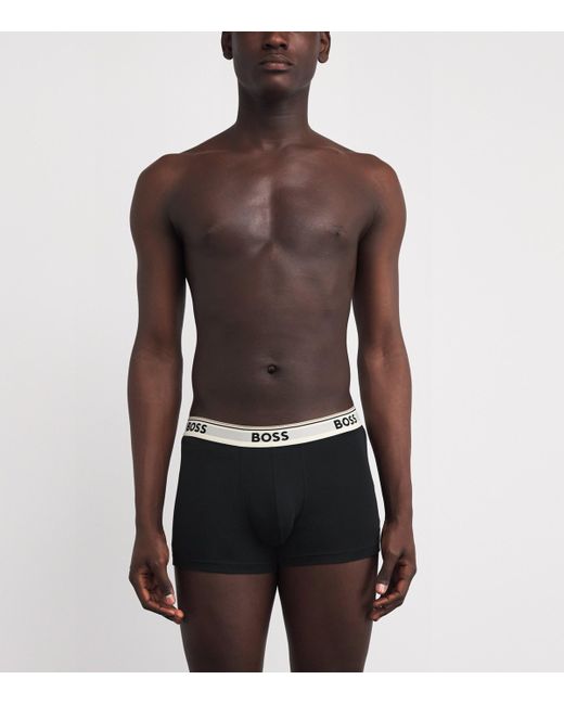 Boss Black Cotton-Stretch Power Trunks for men