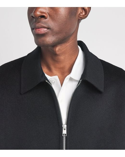FRAME Black Double-Face Wool Bomber Jacket for men