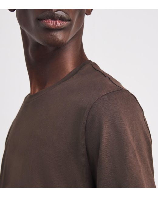 7 For All Mankind Brown Luxe Performance T-Shirt for men