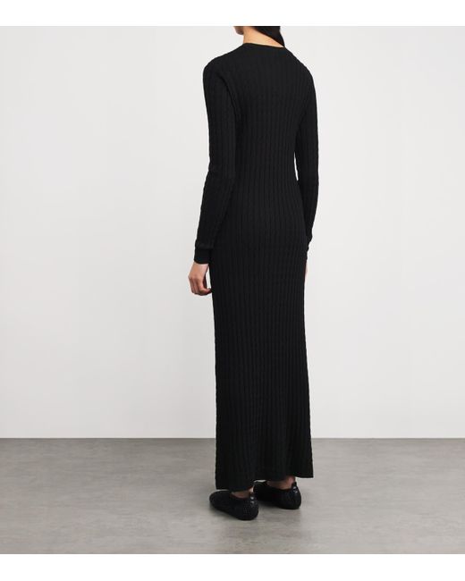 Totême  Black Wool Maxi Dress