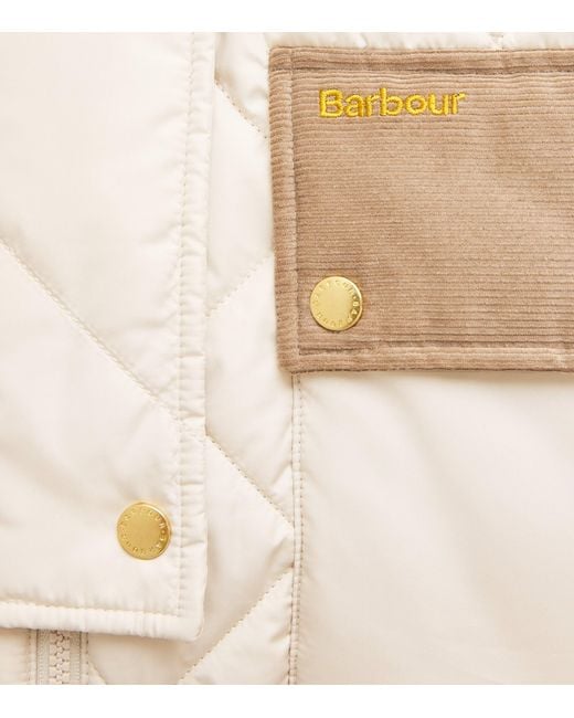 Barbour White Quilted Aldburgh Jacket