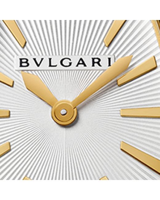 BVLGARI Metallic Stainless Steel And Yellow Gold Serpenti Tubogas Watch 35mm