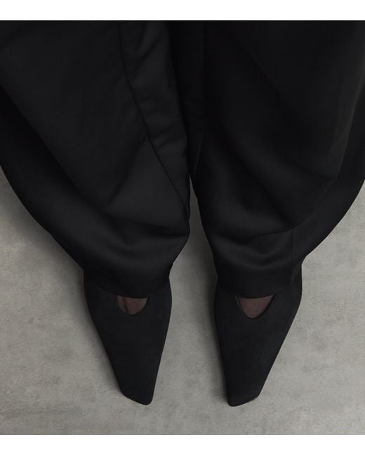 Camilla & Marc Black Suede Wave Pumps 85