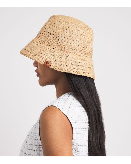 Maje Natural Raffia Bucket Hat