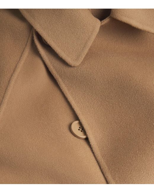 Max Mara Brown Wool Short Trench Coat