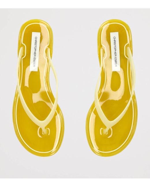 Christopher Esber Yellow Jo Flip Flops
