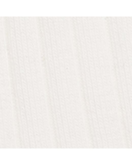 Falke White Stretch-Cotton Ribbed Socks