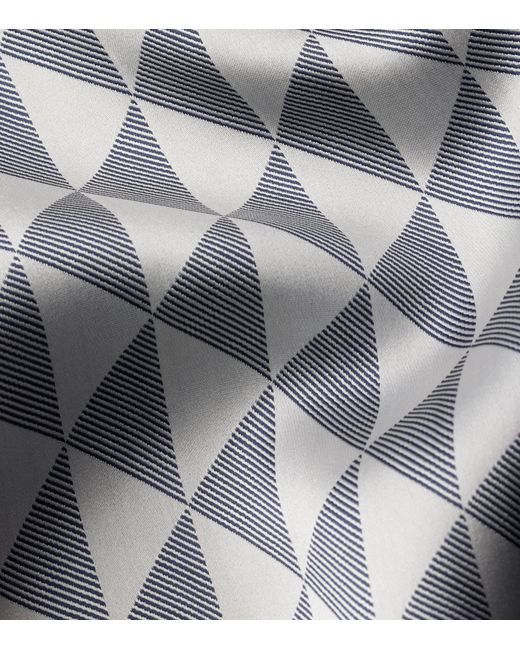 Prada Metallic Silk Triangle Scarf