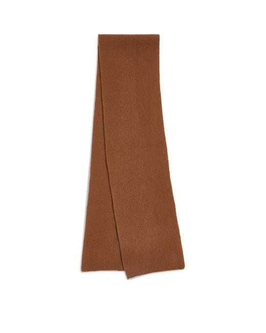 Le Bonnet Brown Classic Lambswool Scarf for men