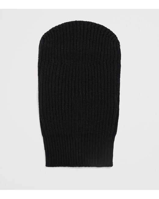 Rick Owens Black Wool Balaclava for men