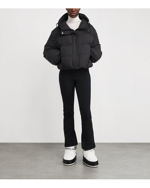 Perfect Moment Black Down Cropped Puffer Jacket