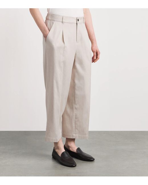 Varley White Cropped Ellison Trousers