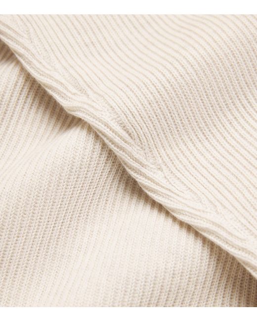 NN07 White Ribbed Danny Sweater for men
