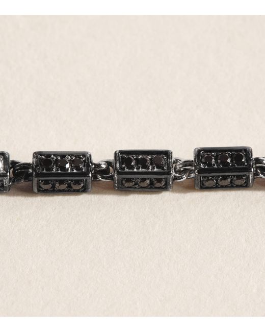 Suzanne Kalan Natural And Diamond Block-Chain Necklace for men