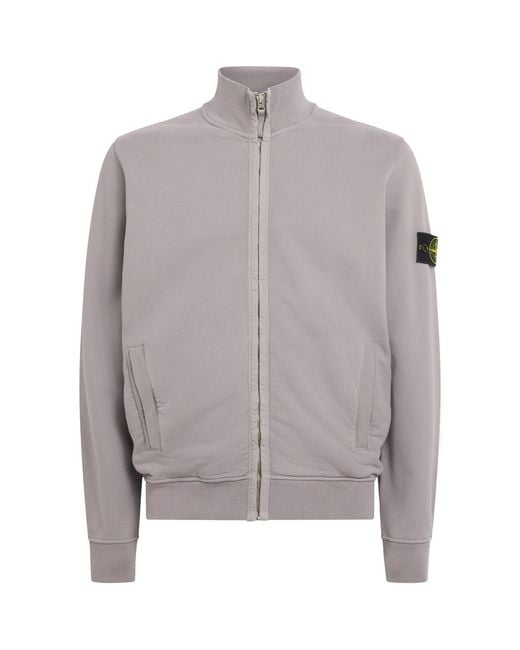 Stone Island Gray Organic Cotton Track Jacket for men