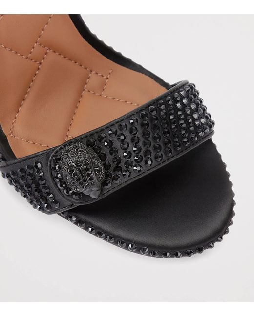 Kurt Geiger Black Embellished Langley Heeled Sandals