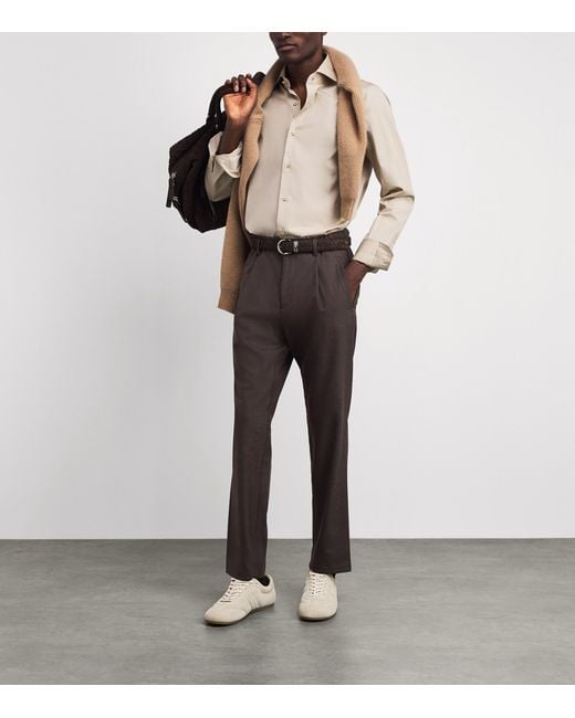 Herno Gray Elasticated Tailored Trousers for men
