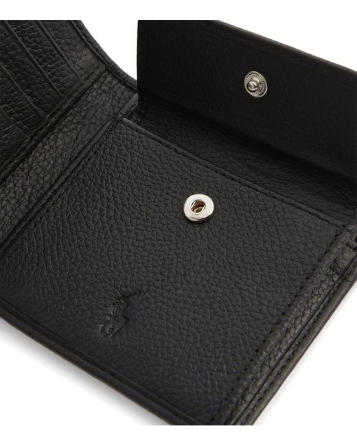 Polo Ralph Lauren Black Leather Bifold Wallet for men