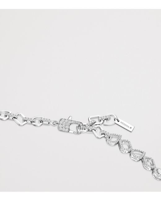 Messika Metallic My Twin Diamond And Tennis Necklace