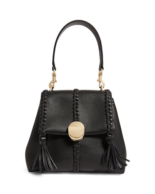 Chloé Black Small Leather Penelope Shoulder Bag