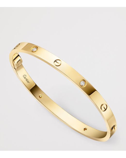 Cartier Natural Medium And Diamond Love Bracelet