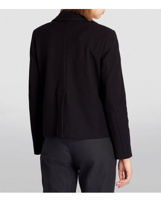 MAX&Co. Black Jersey Double-breasted Blazer