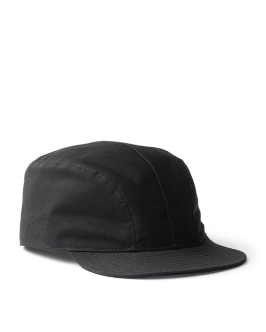 Prada Black Cotton Baseball Cap for men