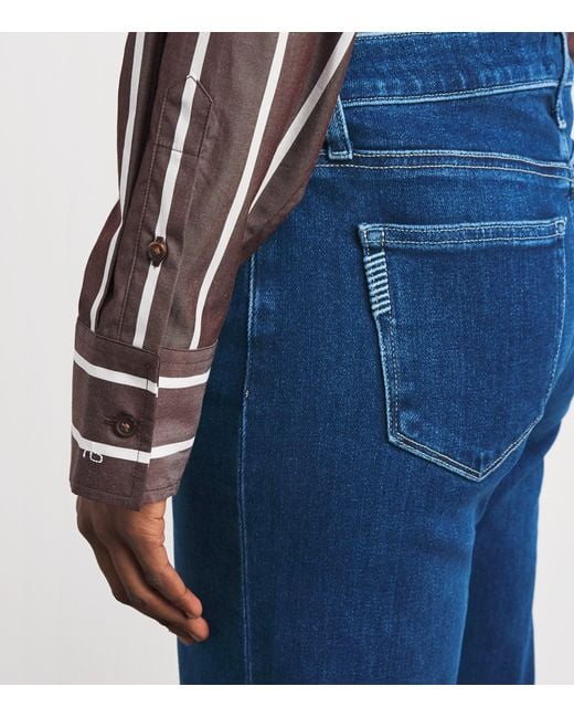 PAIGE Blue Leenah Wide-Leg Jeans