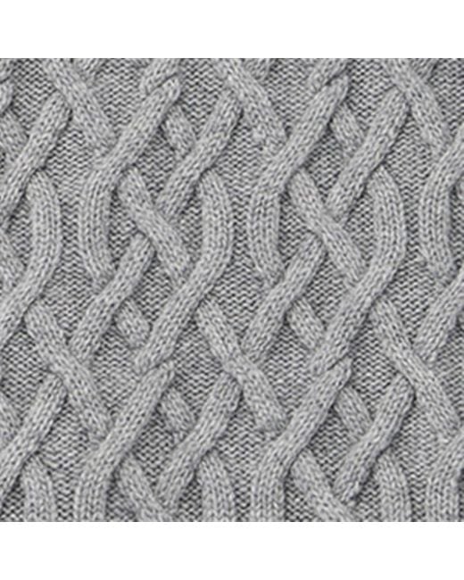 Alexander McQueen Gray Wool-Cashmere Cable-Knit Sweater