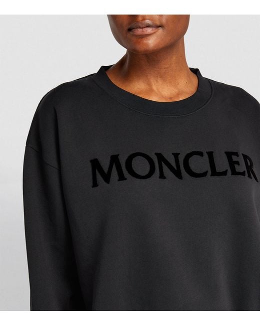 Moncler Black Tufted Logo Sweatshirt