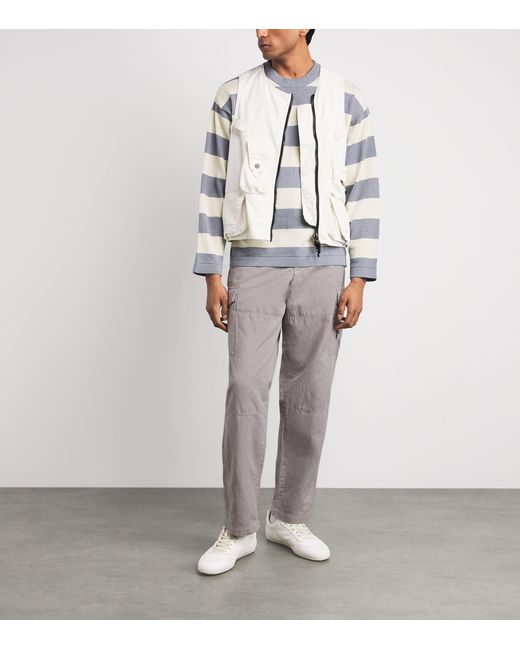 Stone Island Gray Cotton-Canvas All-Weather Ghost Trousers for men