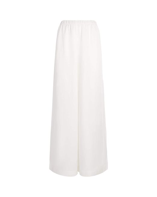 Anine Bing White Wide-Leg Rosyln Trousers