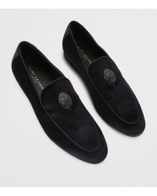 Kurt Geiger Black Velvet Hugh 2 Loafers for men