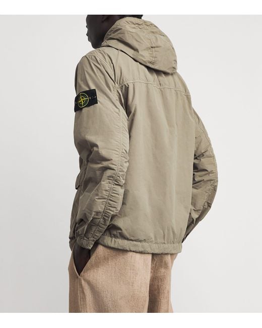 Stone Island Green Short Hooded Parka for men