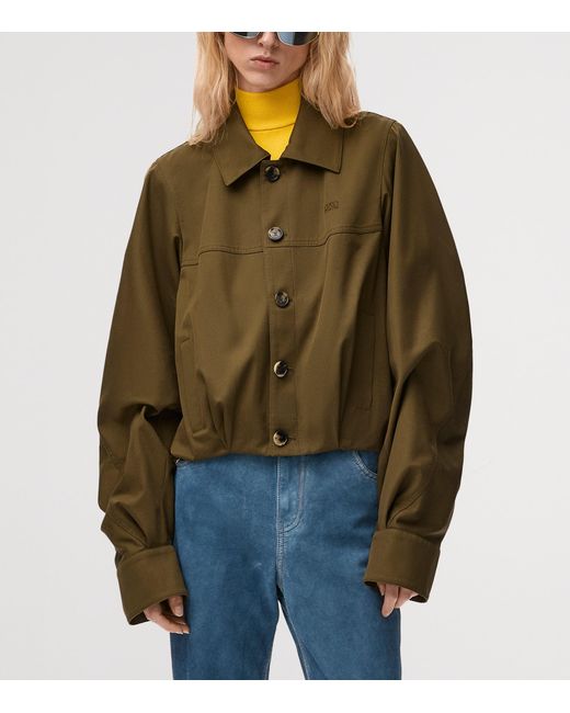 Loewe Green Cotton-Silk Jacket