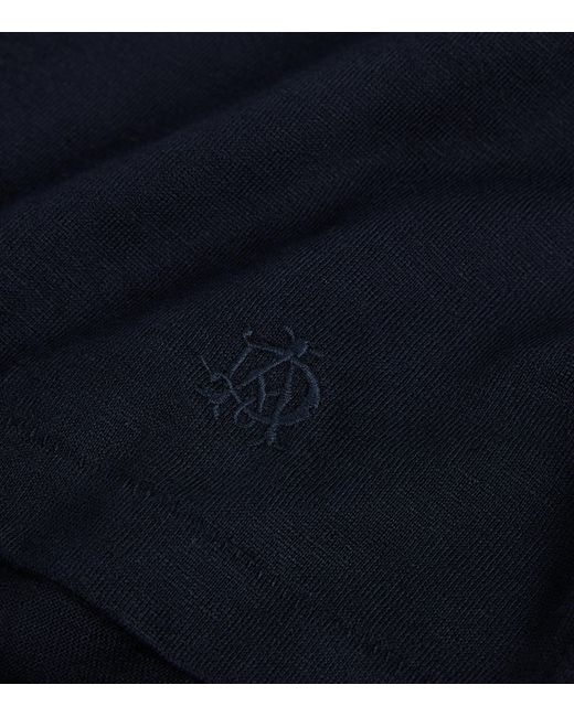 Dunhill Black Linen-Cotton T-Shirt for men