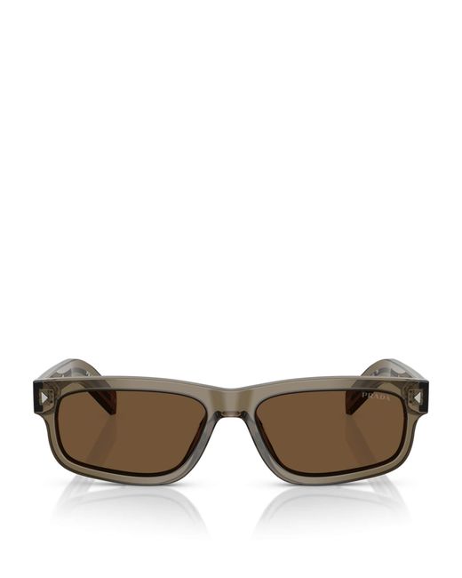 Prada Brown Acetate Prb11S Sunglasses for men