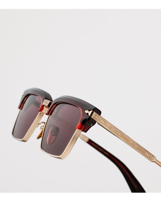 Jacques Marie Mage Purple Alin Rectangle Sunglasses